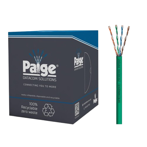 Cat6 Cable, 258440309, 22AWG, UTP, Solid, CMR FT4, 1000ft Box, Green